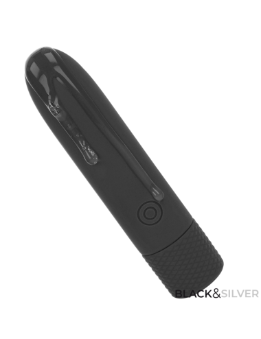 BLACK & SILVER - GERI USB RICARICABILE VIBRANTE BULLET 8 VIBRAZIONI NERO 10 X 2,2 CM