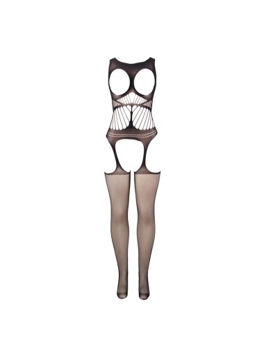 SUBBLIME - 951900 BODYSTOCKING A RETE SENZA CAVALLO CON COPPA E SPALLE APERTE NERO TAGLIA UNICA