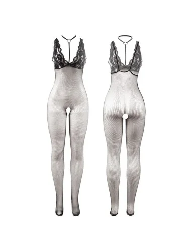SUBBLIME - 951993 BODYSTOCKING A RETE TRASPARENTE NERA SENZA CAVALLO TAGLIA UNICA