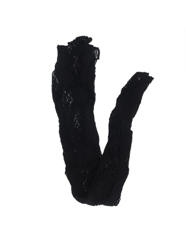 SUBBLIME - 952129 BODYSTOCKING A RETE CON DISEGNO ABITO E DETTAGLI FLOREALI NERO TAGLIA UNICA
