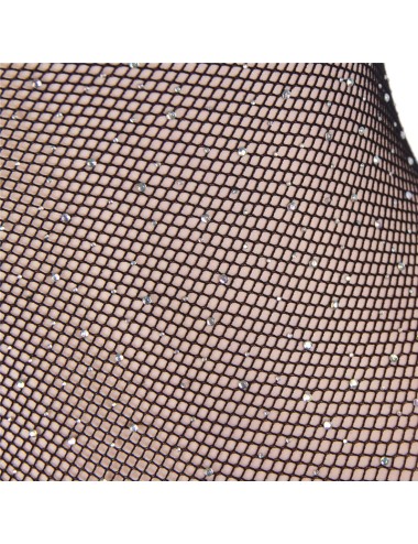 SUBBLIME - 952297 BODYSTOCKING A RETE LUCIDA CON SPALLE SCOPERTE MANICA LUNGA NERO TAGLIA UNICA