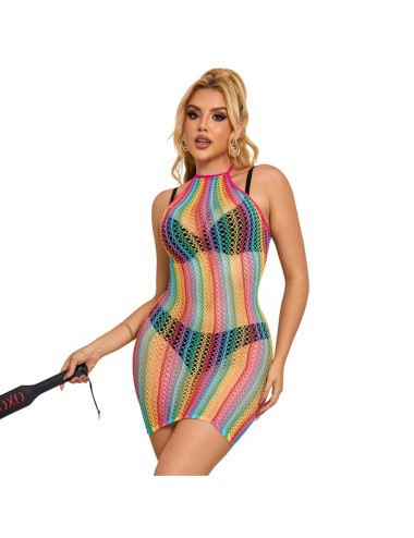SUBBLIME - 952341 BODYSTOCKING A RETE ARCOBALENO TAGLIA UNICA