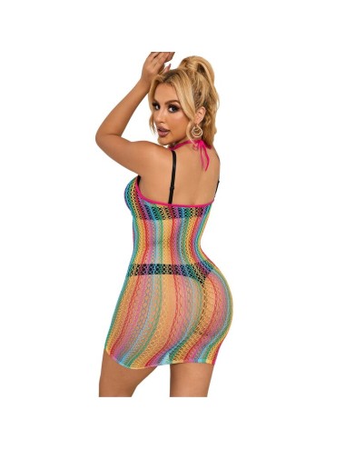SUBBLIME - 952341 BODYSTOCKING A RETE ARCOBALENO TAGLIA UNICA