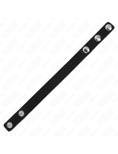 KINK - ANELLO PER PENE IN PELLE CON CHIUSURA A PRESSIONE 21,5 X 1,5 CM