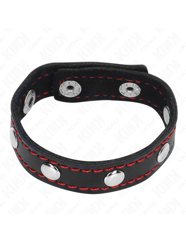 KINK - ANELLO PER PENE IN PELLE CON PUNTE 21,5 X 1,6 CM