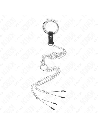 KINK - ANELLO PER PENE IN METALLO CROMATO TRIPLO DA 3 CM A 4