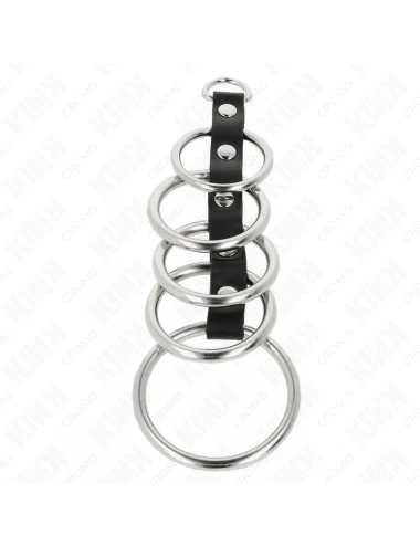 KINK - 5 ANELLI PER PENE IN METALLO DA 3