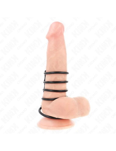 KINK - 5 ANELLI PER PENE IN SILICONE DA 3