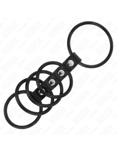 KINK - 5 ANELLI PER PENE IN SILICONE DA 3