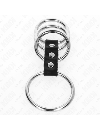 KINK - 4 ANELLI PER PENE IN METALLO DA 3