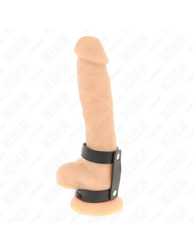 KINK - ANELLO PER PENE REGOLABILE IN PELLE DOPPIA