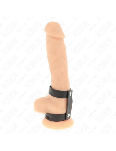 KINK - ANELLO PER PENE REGOLABILE IN PELLE DOPPIA