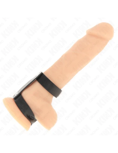 KINK - ANELLO PER PENE REGOLABILE IN PELLE DOPPIA
