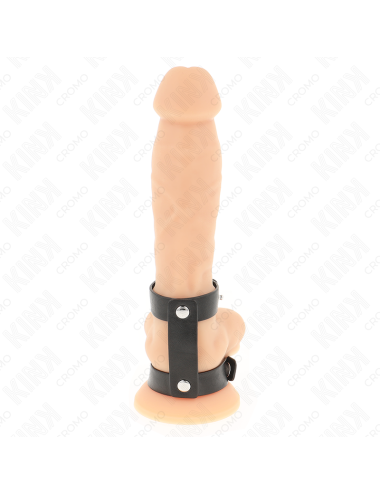 KINK - ANELLO PER PENE REGOLABILE IN PELLE DOPPIA