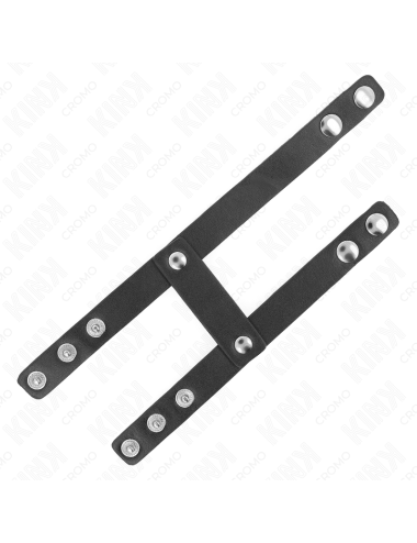 KINK - ANELLO PER PENE REGOLABILE IN PELLE DOPPIA