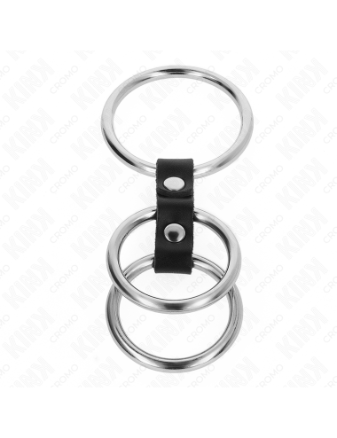 KINK - ANELLO PER PENE IN METALLO TRIPLO DA 3