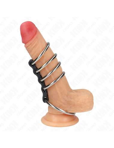 7 CM A 5 CM METALLO COLLEGATI DA PELLE