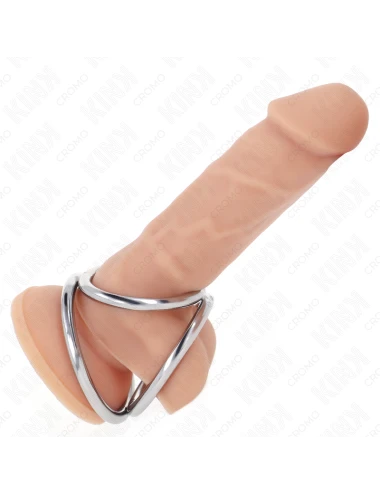 KINK - ANELLO PER PENE IN METALLO CROMATO TRIPLO DA 3