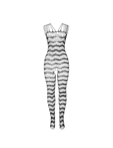 SUBBLIME - 951696 BODYSTOCKING A RETE SENZA CAVALLO CON SPALLINE SULLE SPALLE NERO TAGLIA UNICA