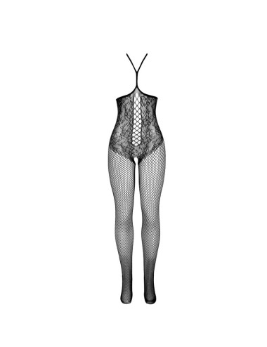 SUBBLIME - 951849 BODYSTOCKING A RETE CON COPPA APERTA E COLLO AL CENTRO NERO TAGLIA UNICA