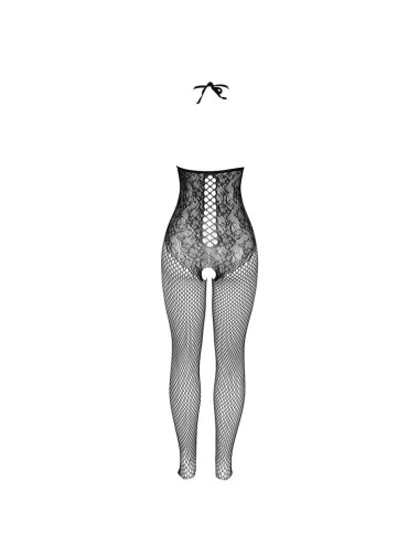 SUBBLIME - 951849 BODYSTOCKING A RETE CON COPPA APERTA E COLLO AL CENTRO NERO TAGLIA UNICA