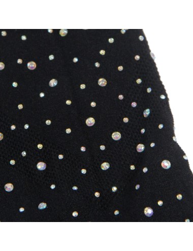 SUBBLIME - 952198 BODYSTOCKING A RETE CON DIAMANTI BRILLANTI NERO TAGLIA UNICA