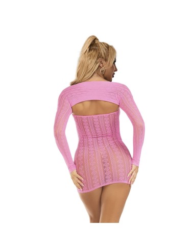 SUBBLIME - 952471 BODYSTOCKING A RETE ROSA TAGLIA UNICA