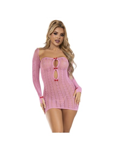 SUBBLIME - 952471 BODYSTOCKING A RETE ROSA TAGLIA UNICA