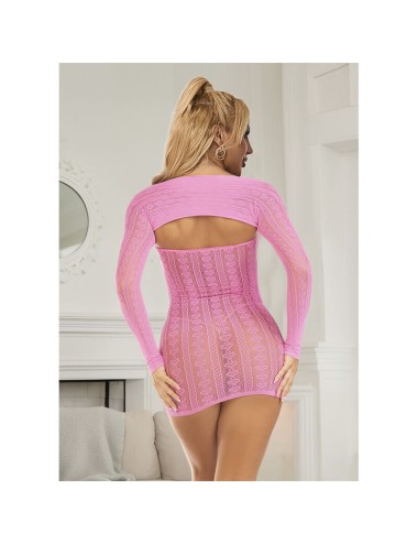 SUBBLIME - 952471 BODYSTOCKING A RETE ROSA TAGLIA UNICA
