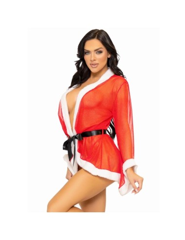 LEG AVENUE - COSTUME INTIMO SEXY NATALE BABBO NATALE ROSSO M/L