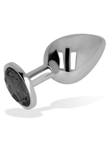 OHMAMA - PLUG ANALE CON CRISTALLO NERO 8 CM