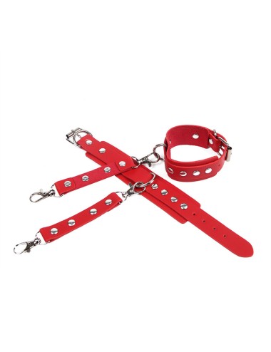 SUBBLIME - 953706 MANETTE CON CINTURA BONDAGE ROSSO TAGLIA UNICA