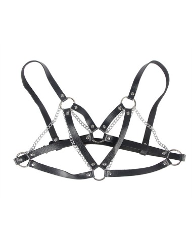 SUBBLIME - 953713 CINTURA PUNK BONDAGE FIBBIA METALLO NERA TAGLIA UNICA