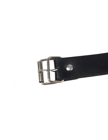 SUBBLIME - 953720 BONDAGE LEATHER STRAP BREATH CLAMPS NERO TAGLIA UNICA