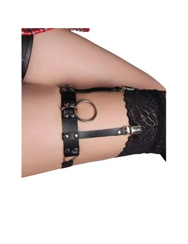 SUBBLIME - 953744 GIARRETRELLA PUNK IN PELLE REGOLABILE NERA TAGLIA UNICA