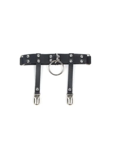 SUBBLIME - 953744 GIARRETRELLA PUNK IN PELLE REGOLABILE NERA TAGLIA UNICA