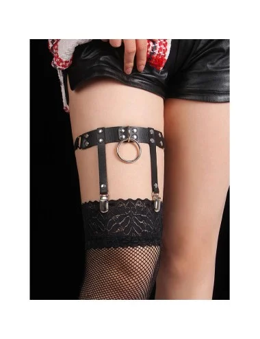 SUBBLIME - 953744 GIARRETRELLA PUNK IN PELLE REGOLABILE NERA TAGLIA UNICA