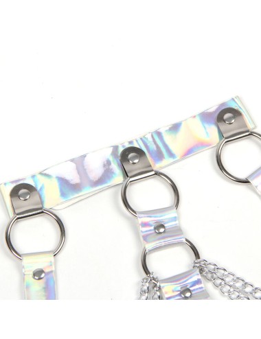 SUBBLIME - 953737 IMBRACATURA PETTORALE CON ANELLI E CATENE ARGENTO TAGLIA UNICA