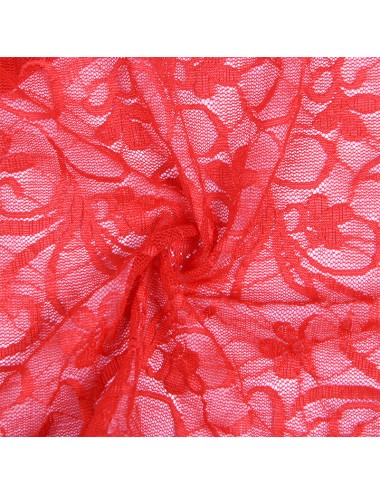 SUBBLIME - 954215 BABYDOLL IN PIZZO CON SPALLINE REGOLABILI ROSSO L/XL