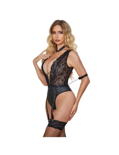 SUBBLIME - 954390 BODY SEXY CON CINTURA REGGICALZE NERO L/XL