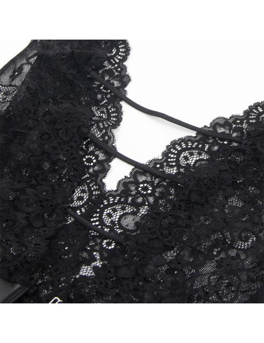 SUBBLIME - 954390 BODY SEXY CON CINTURA REGGICALZE NERO L/XL
