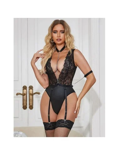 SUBBLIME - 954390 BODY SEXY CON CINTURA REGGICALZE NERO L/XL