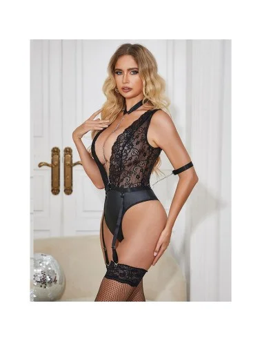 SUBBLIME - 954390 BODY SEXY CON CINTURA REGGICALZE NERO L/XL