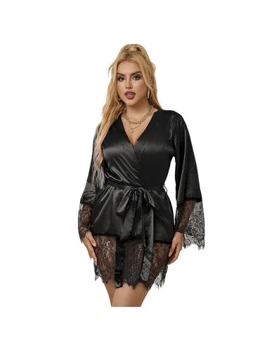 SUBBLIME - 953805 ELEGANTE PIGIAMA IN PIZZO + PERIZOMA NERO L/XL