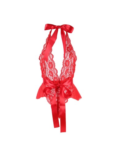 SUBBLIME - 953980 BODY SEXY CON VOLANT + CINTURA ROSSO L/XL