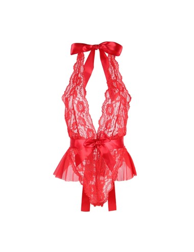 SUBBLIME - 953980 BODY SEXY CON VOLANT + CINTURA ROSSO L/XL
