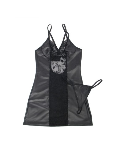 SUBBLIME - 954178 BODY + PERIZOMA PELLE NERO L/XL