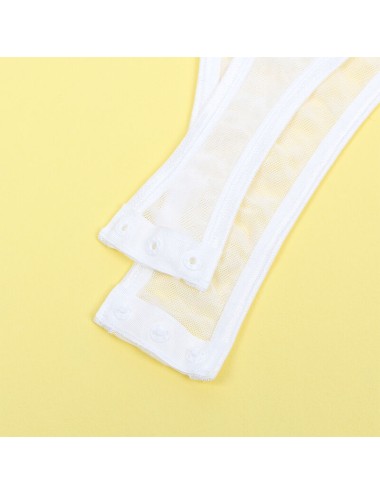 SUBBLIME - 954284 BODY CON CATENE + CINTURA GIACCHE BIANCO S/M