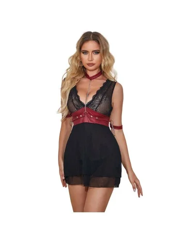 SUBBLIME - 954420 ABITO BONDAGE IN PIZZO NERO S/M