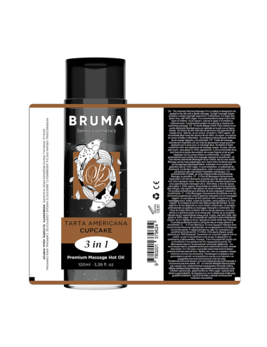 BRUMA - OLIO DA MASSAGGIO PREMIUM EFFETTO CALORE SAPORE CUPACKE 3 IN 1 - 100 ML